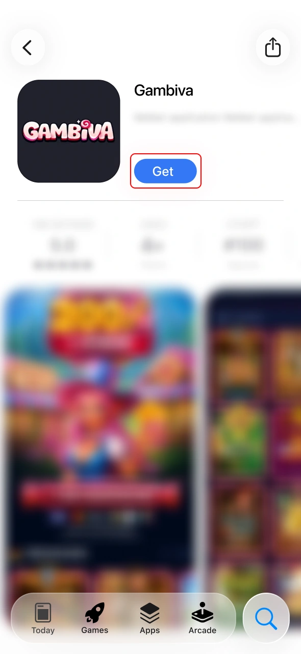 Open the App Store link to access the Gambiva iOS application.