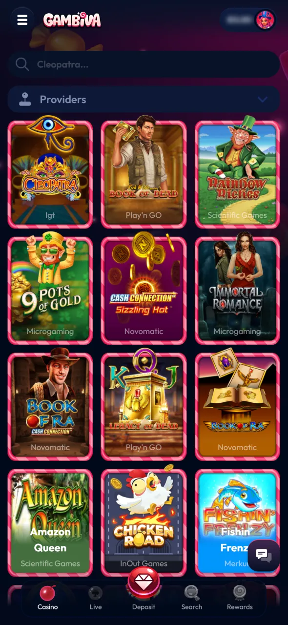 Activate your Gambiva bonus and start playing eligible games or bets.