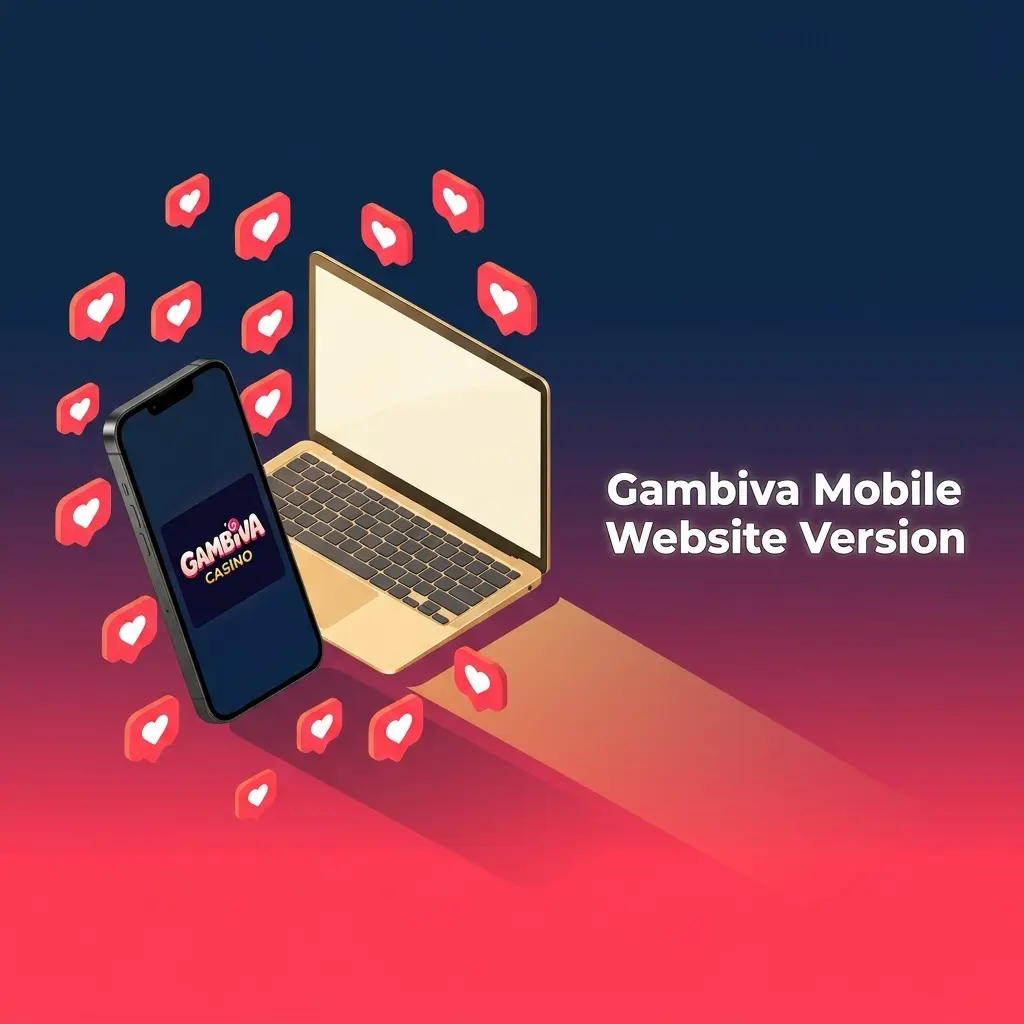 Gambiva mobile website displayed on smartphone and tablet browsers with sports betting and casino features accessible without downloading