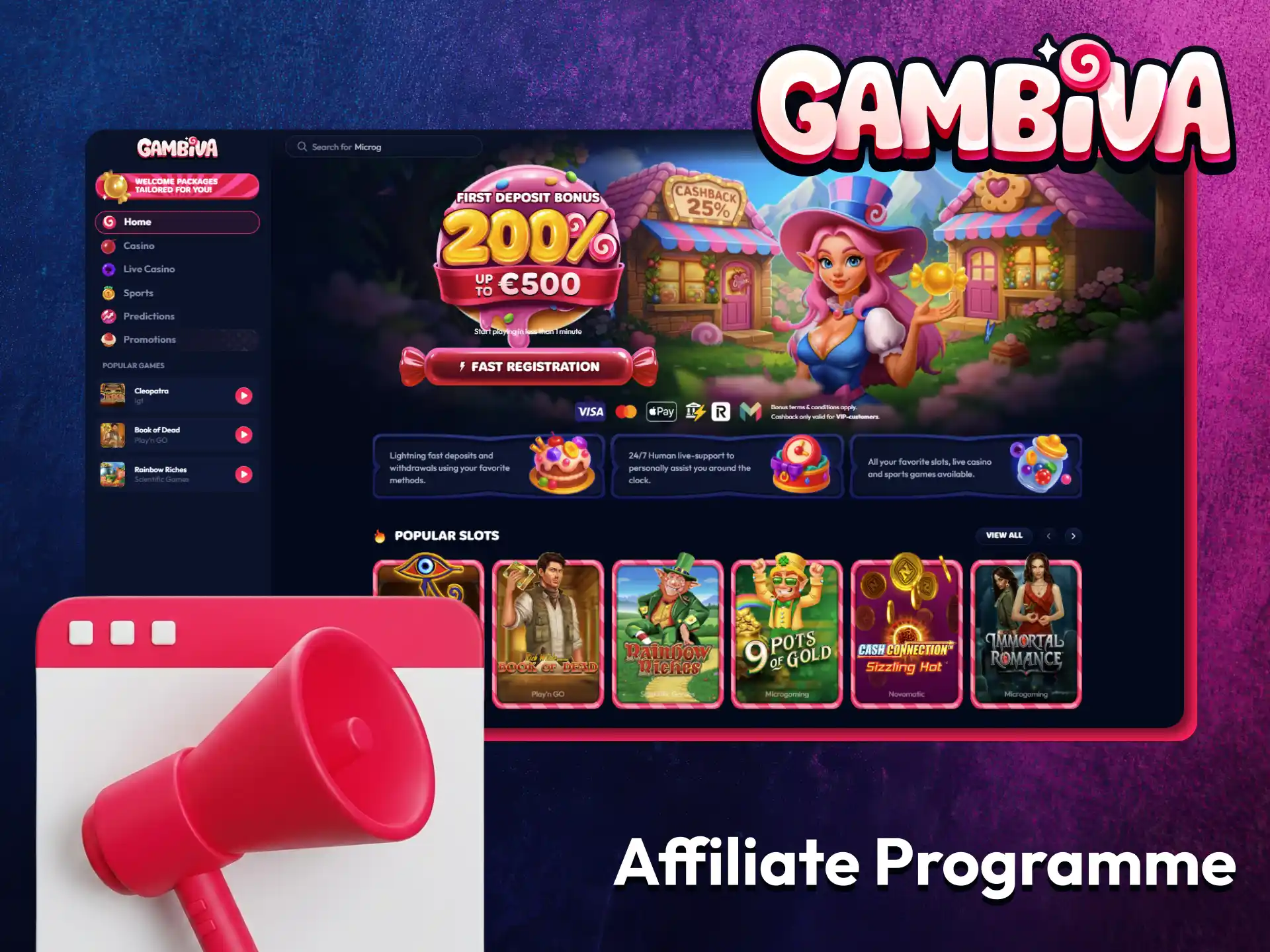 Explore partnership opportunities through the Gambiva Affiliate Programme.