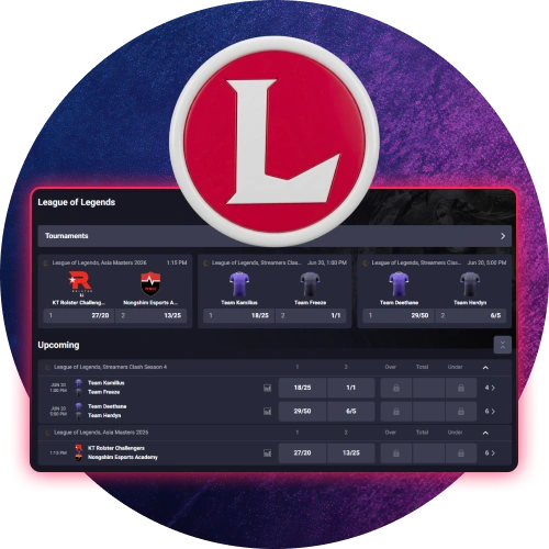 Bet on League of Legends competitions using Gambiva betting markets.