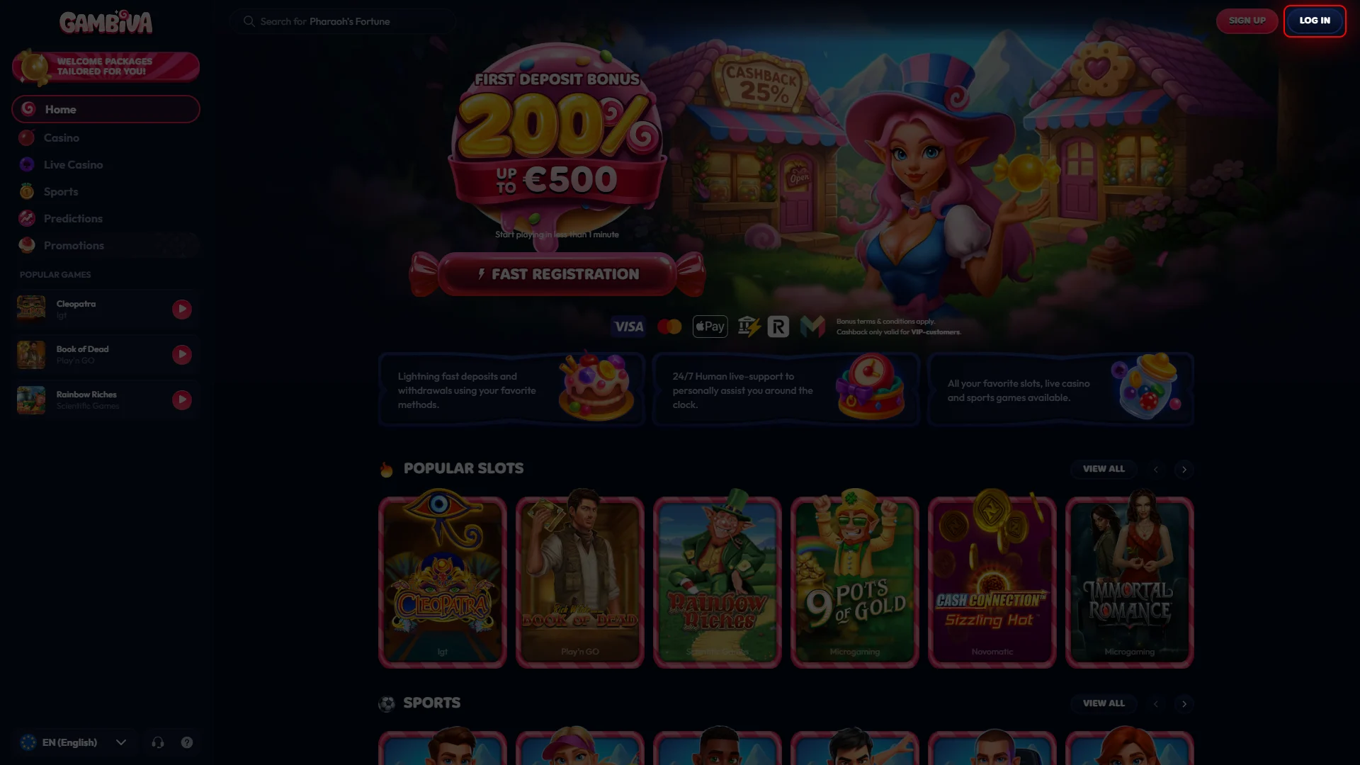 Open the Gambiva login page to access your account dashboard.