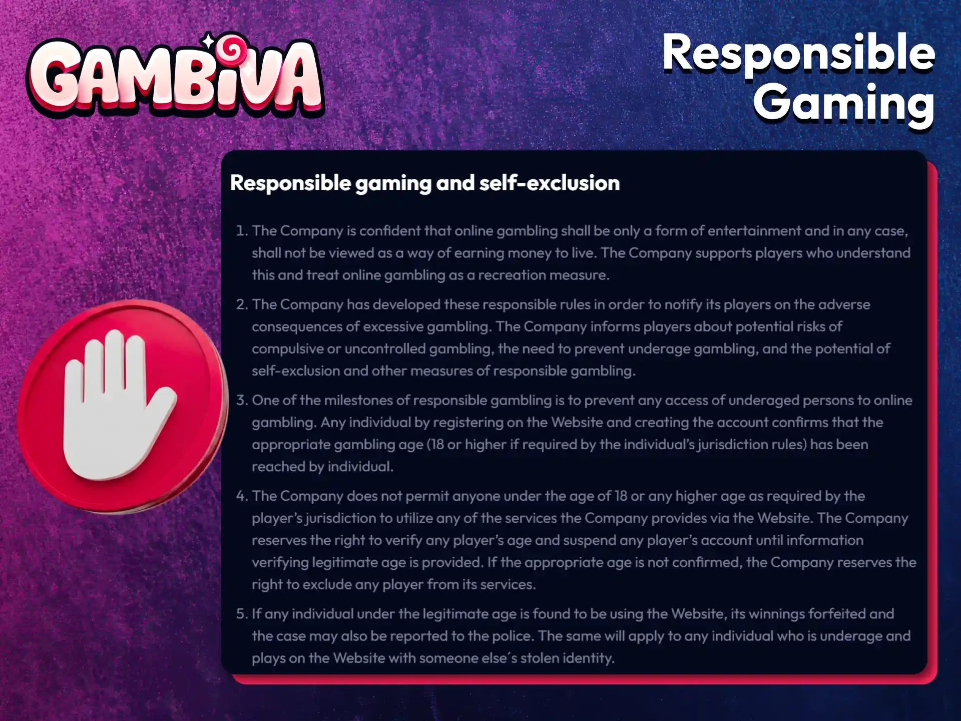 Learn about responsible gaming tools available on Gambiva.