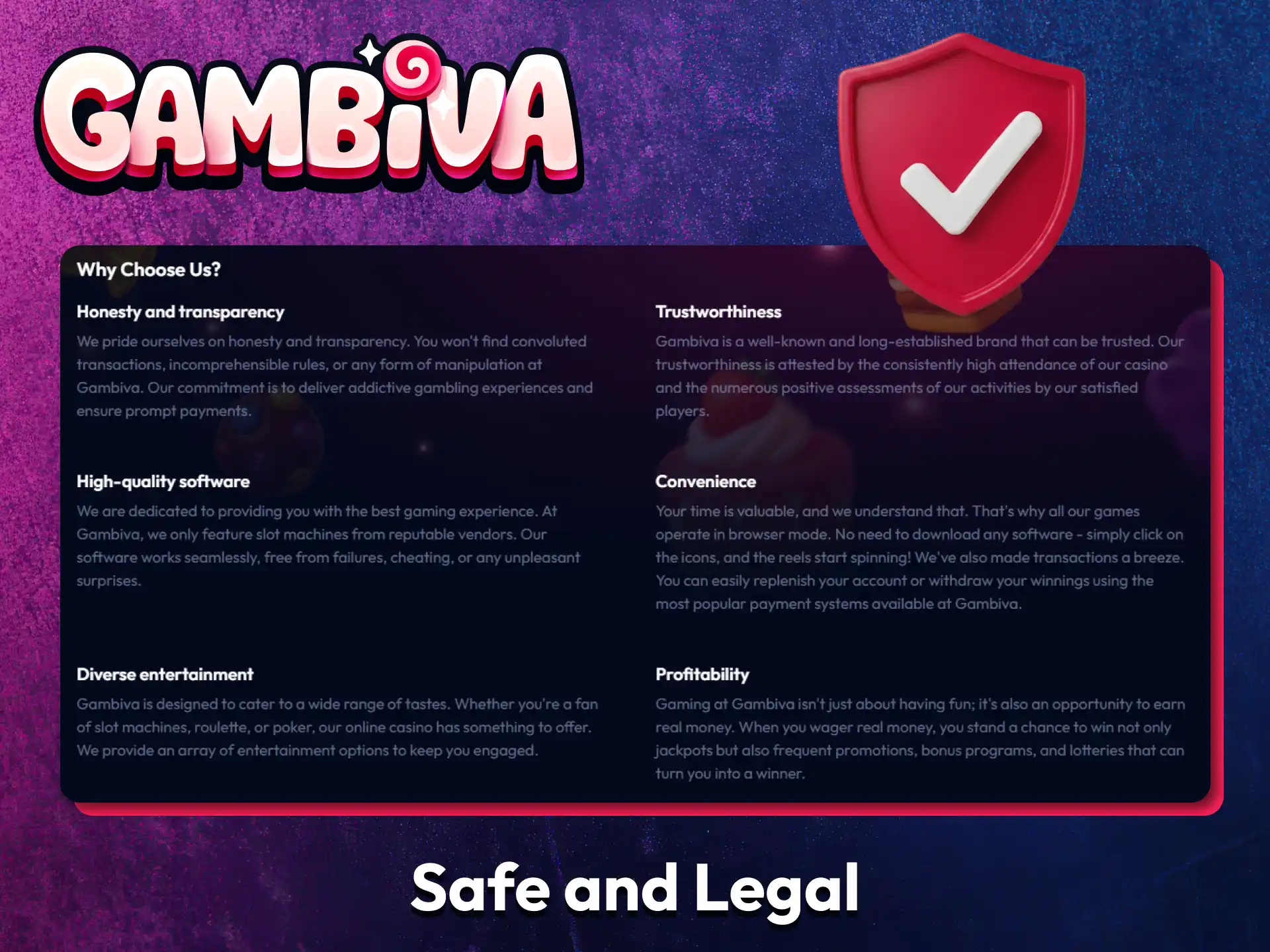 Find information about the safety and legal status of Gambiva in the United Kingdom.