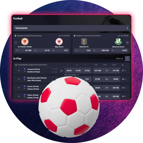 Bet on football matches using the extensive markets available at Gambiva.