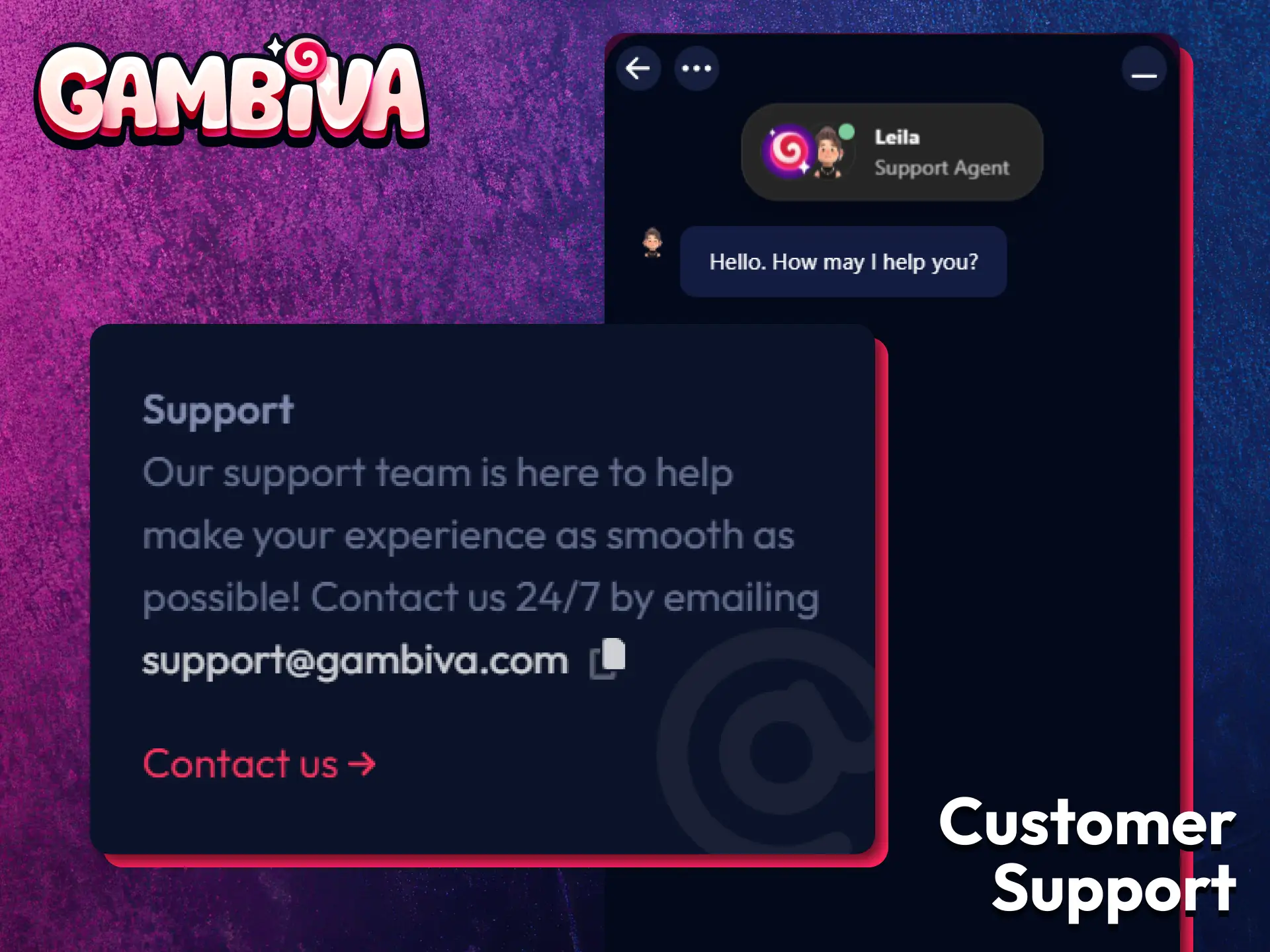 Contact the Gambiva customer support team for assistance and guidance.