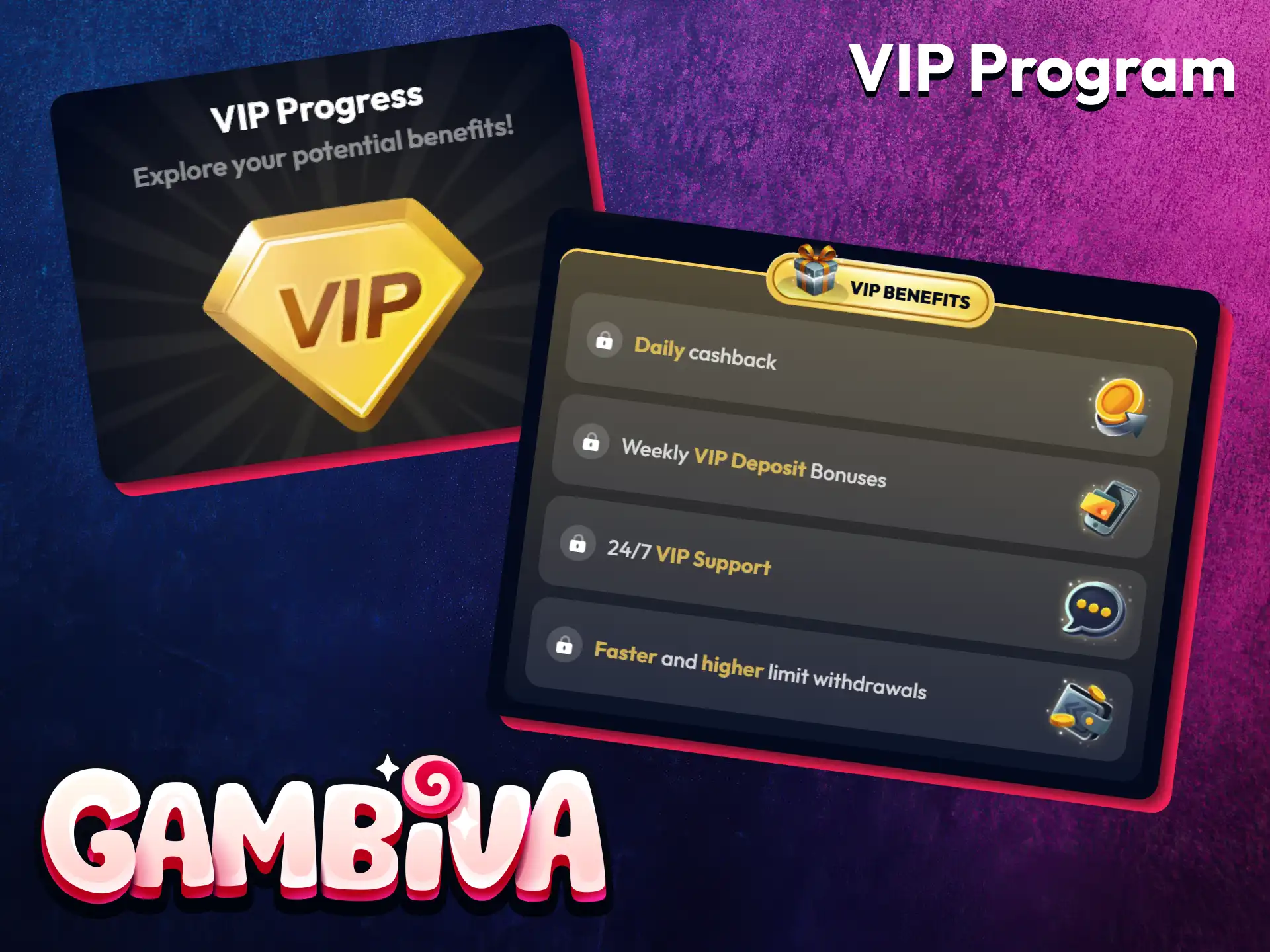 Join the Gambiva VIP Program and unlock exclusive player benefits.